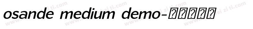 osande medium demo字体转换